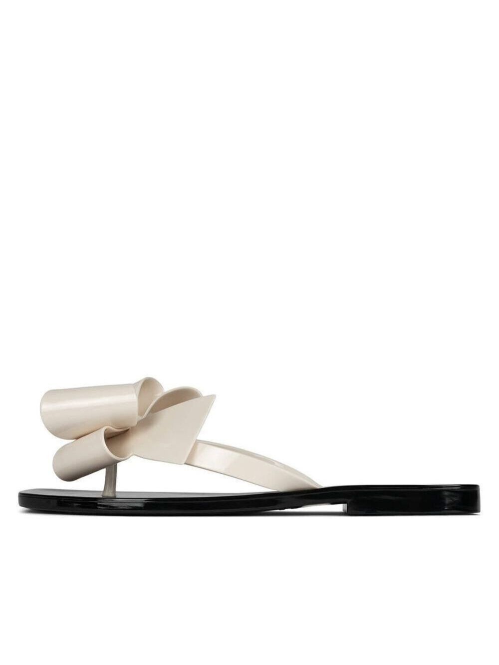 Jeffrey Campbell Size 6 Sugary Sandals black with cream bow NWT - Picture 3 of 7